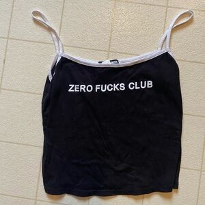 Black 'Zero Fucks Club' Tank Top